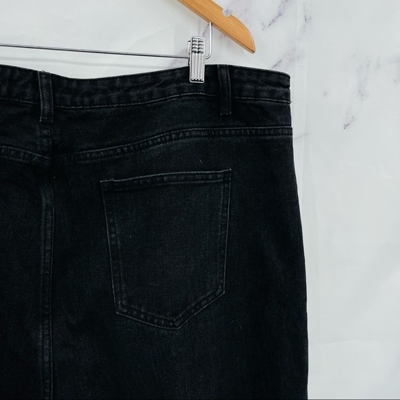 N018 RETTYLITTLETHING Plus Washed Black Ripped Straight Leg Jeans - Picture 6 of 9